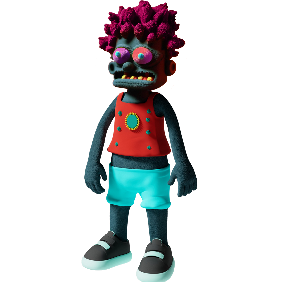 INSANO character — full-body design by Glassface